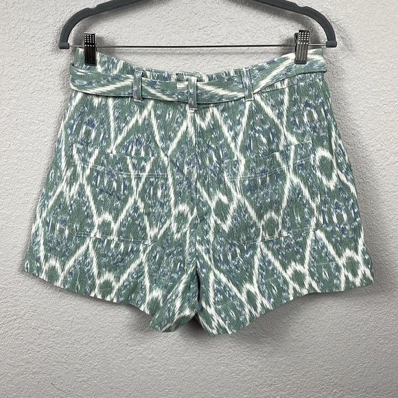 NWT Faherty Isla Short Tuscan Ikat High Rise Paperbag Belted Sz 10 - Picture 6 of 12
